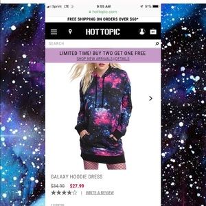 Hot Topic Dresses - Galaxy Hoodie Dress Hot Topic Dresses - Galaxy Hoodie Dress